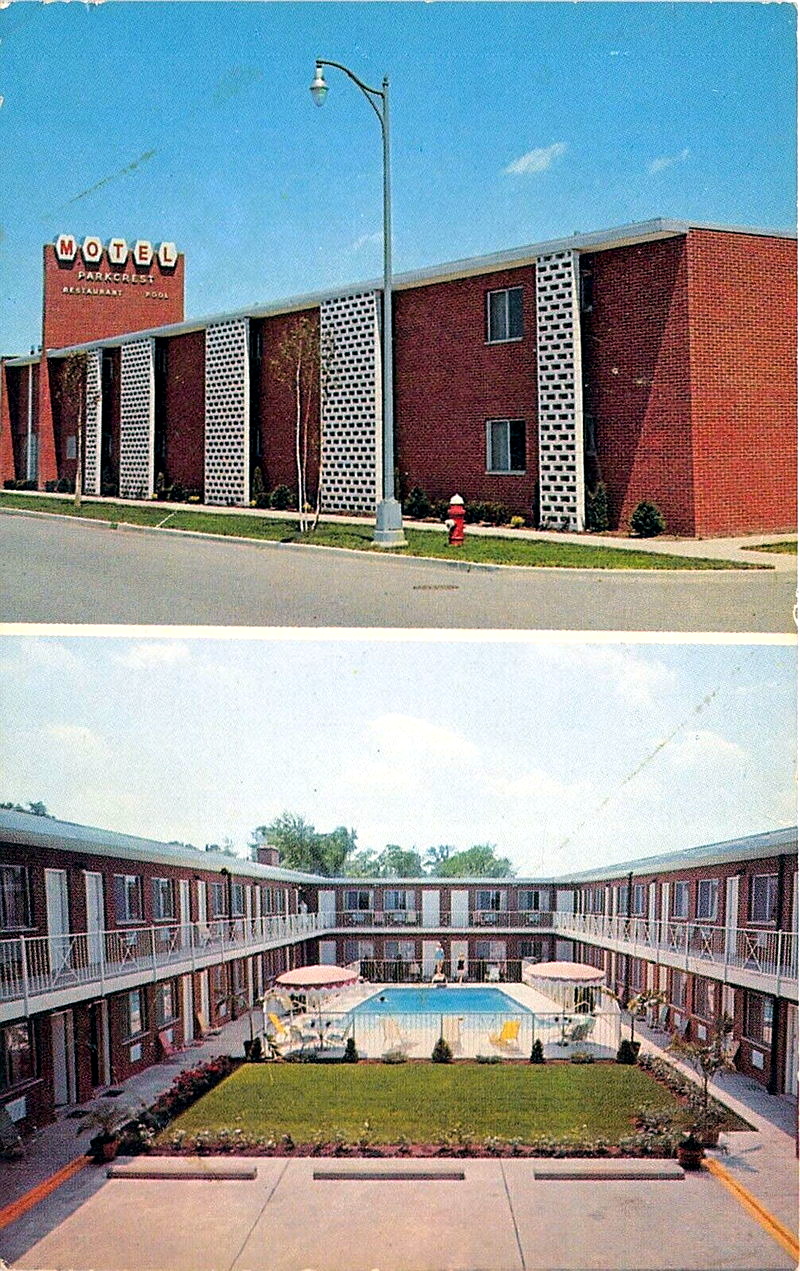Parkcrest Motel (Parkcrest Inn) - Vintage Postcard 1